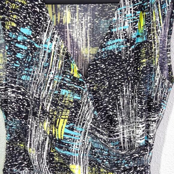 BCBGMaxAzria Women’s Dress Wearable Art Print Sleeveless Bodycon Y2K Size Small - Picture 3 of 7